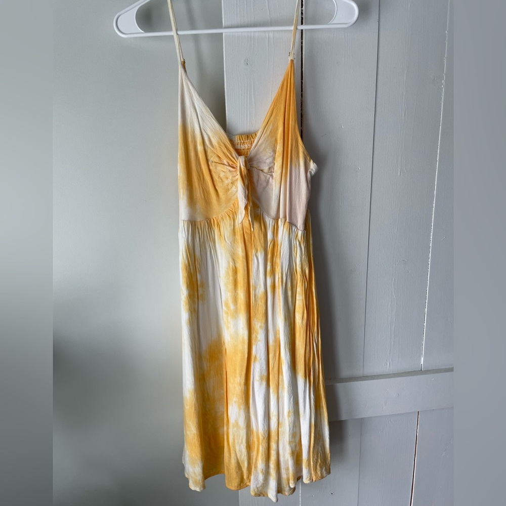 Spaghetti strap keyhole mini dress